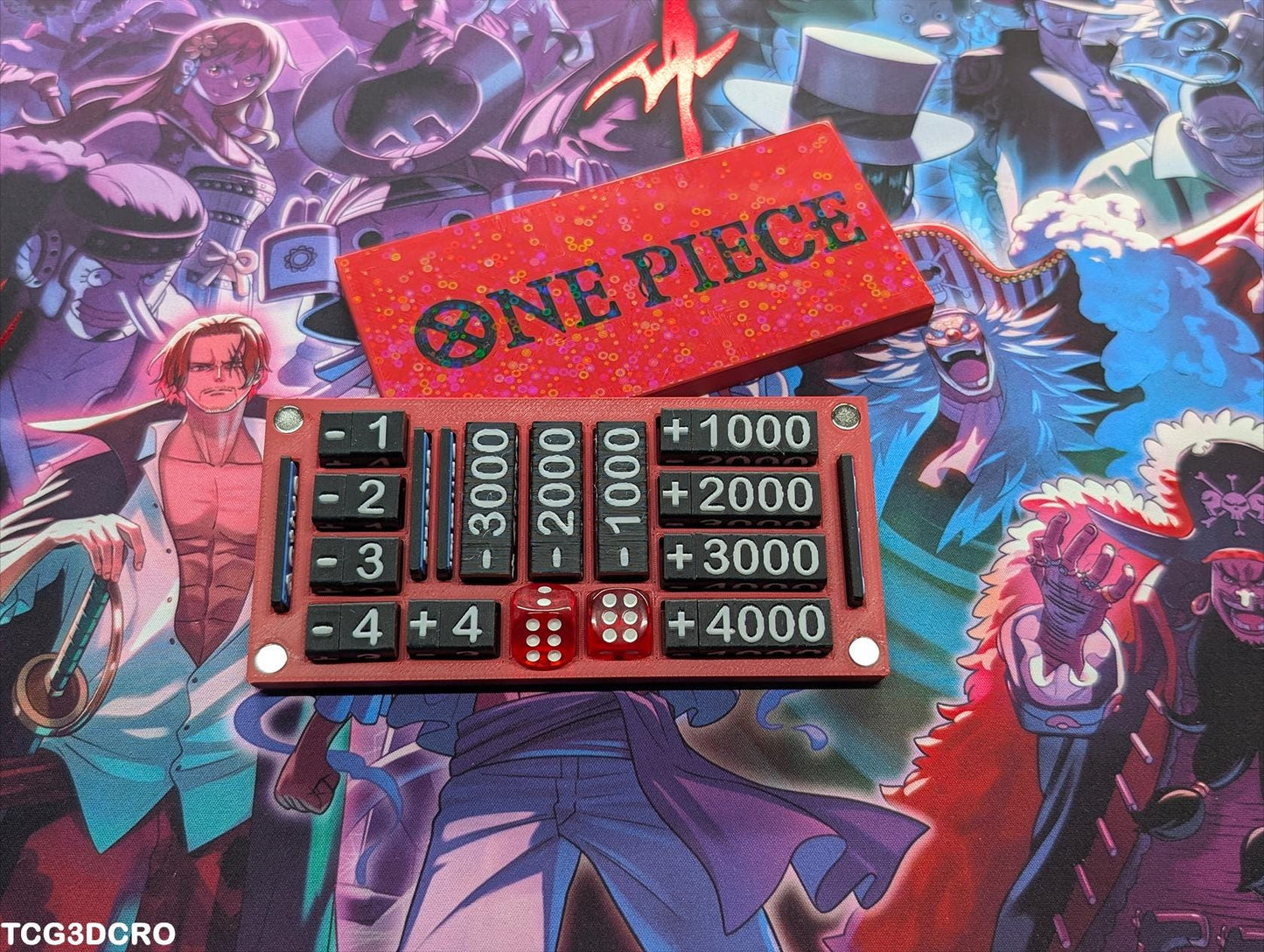 One Piece TCG Counter Token Tray – Power, Cost, and Status Tracker [Power Focus]
